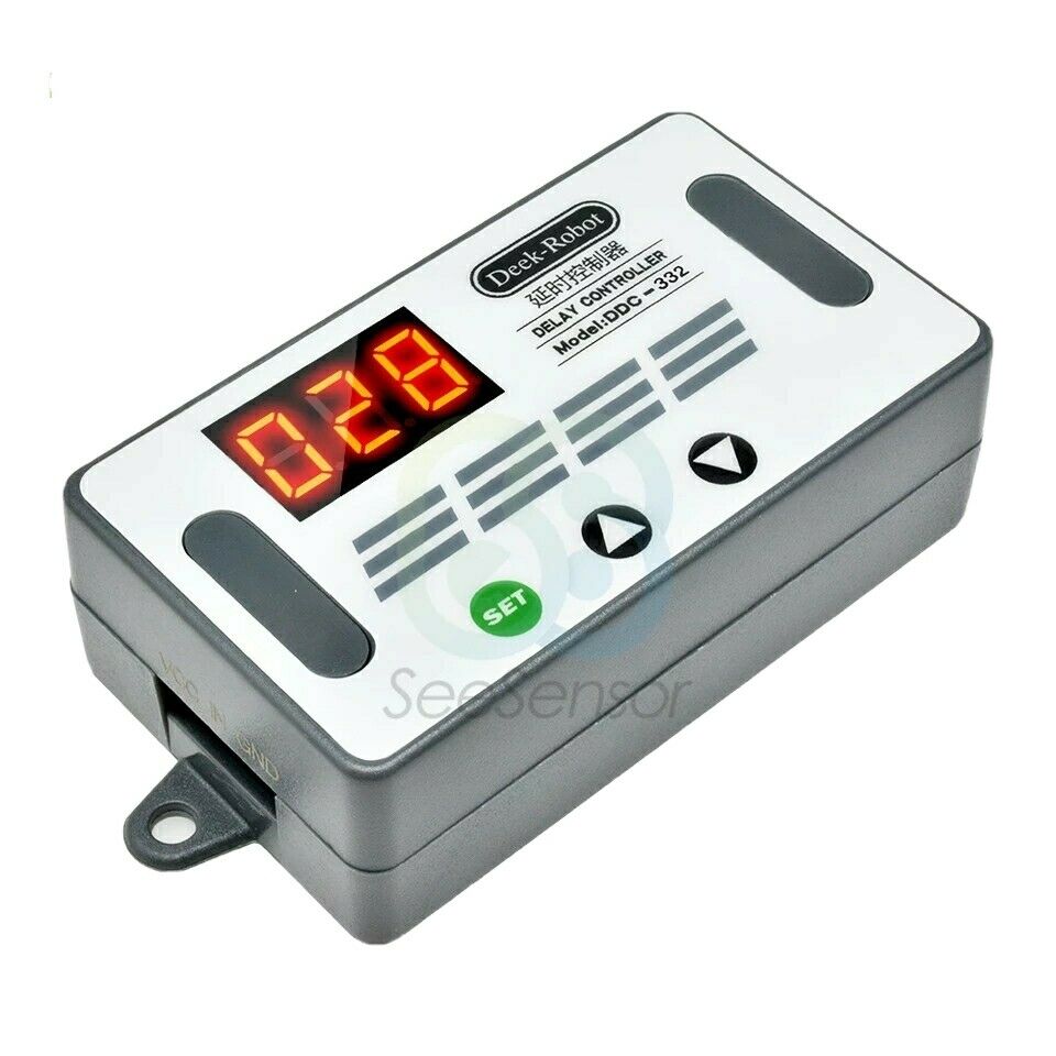 SCHEDA TEMPORIZZATORE PROGRAMMABILE TIMER 12V CON 1 RELE' 4 FUNZIONI CON  CASE